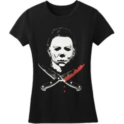 Halloween Crossed Knives By Rock Rebel Women's Tee Junior Top