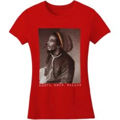 Roots Rock Reggae Rasta Beanie Womens Tee Junior Top