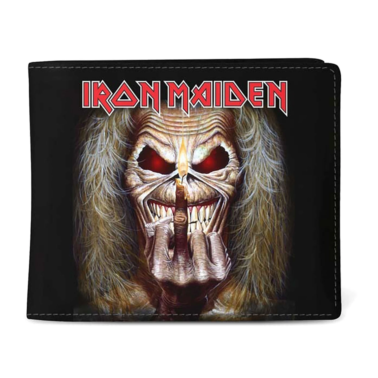 Iron Maiden Middle Finger Premium Wallet Bi-Fold Wallet 3 Iron Maiden Middle Finger Premium Wallet Bi-Fold Wallet