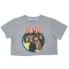 AC/DC Highway To Hell Circle Ladies Crop Top Junior Top -Deals Modanist Store 444944F