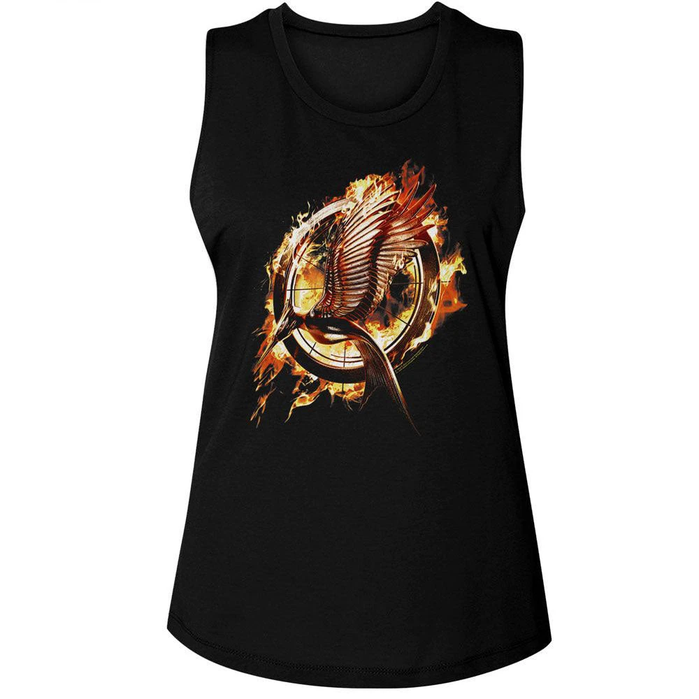 Hunger Games Catching Fire Mockingjay Womens Tank 3 Hunger Games Catching Fire Mockingjay Womens Tank