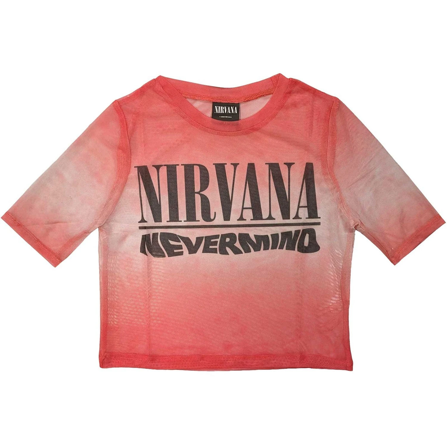 Nirvana Nevermind Wavy Logo Ladies Mesh Crop Top Junior Top 3 Nirvana Nevermind Wavy Logo Ladies Mesh Crop Top Junior Top